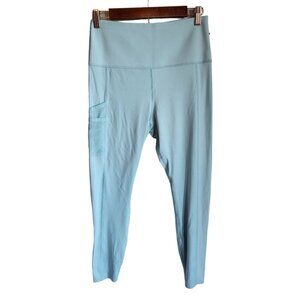 Knix Pants Women's Large Green Blue Stashable High Rise Leggings 7/8